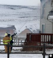 Spraying Water. Photo by Clint Gilchrist, Pinedale Online.