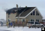 Pinedale House Fire. Photo by Clint Gilchrist, Pinedale Online.