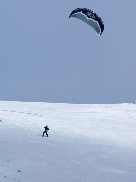 Snowkiting4. Photo by Cat Urbigkit, Pinedale Online.