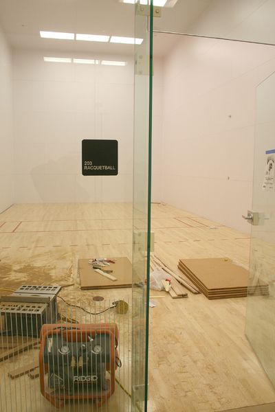 Racquetball Court. Photo by Pam McCulloch.