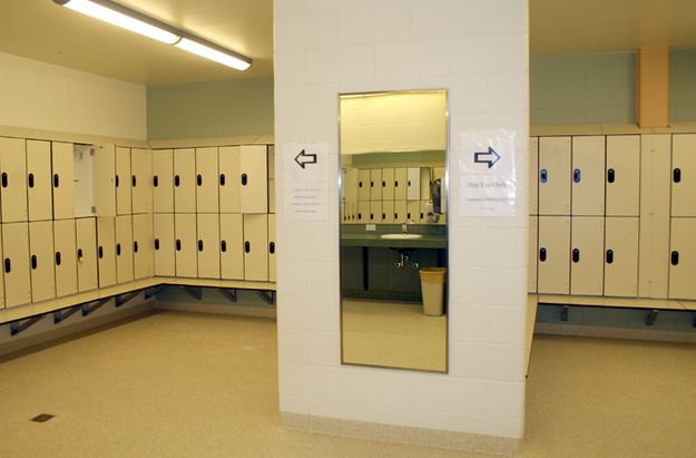 Women's Locker Room. Photo by Pam McCulloch.