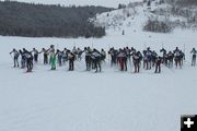 High School Nordic Skiers. Photo by Bob Barrett, Pinedale Ski Education Foundation .