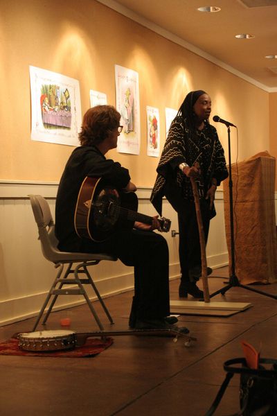 Pinedale Library presentation. Photo by Tim Ruland, Pinedale Fine Arts Council.