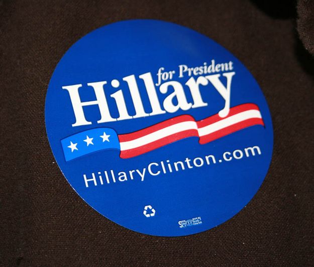 Hillary Sticker. Photo by Dawn Ballou, Pinedale Online.