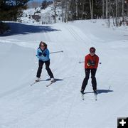 Skate Skiers. Photo by Bob Barrett, Pinedale Ski Education Foundation.