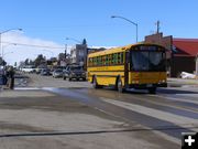 Wrangler team bus. Photo by Sue Sommers,  Pinedale Online.