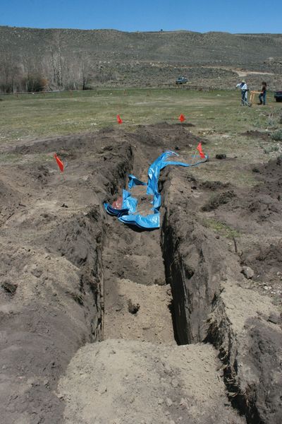 Test Trench. Photo by Dawn Ballou, Pinedale Online.