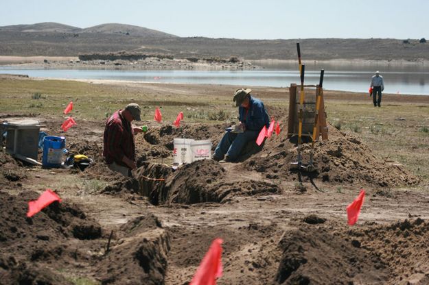 Backhoe Trench. Photo by Dawn Ballou, Pinedale Online.