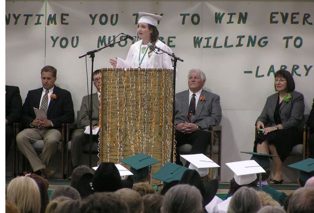 Valedictorian, Erica David. Photo by Bob Rule, KPIN 101.1 FM.