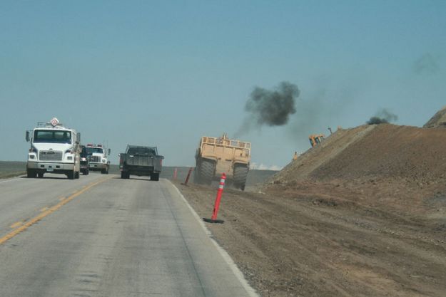 Vehicles and Equipment Exhaust. Photo by Dawn Ballou, Pinedale Online.
