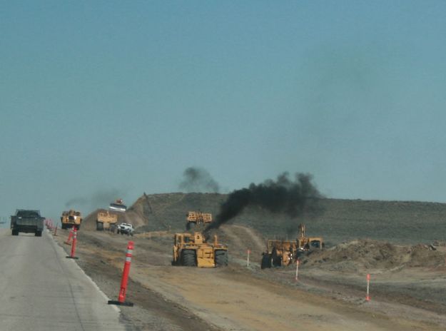 Road Work. Photo by Dawn Ballou, Pinedale Online.