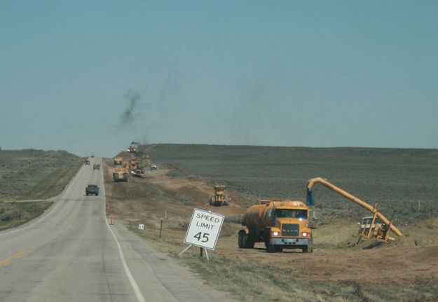 Construction Zone. Photo by Dawn Ballou, Pinedale Online.
