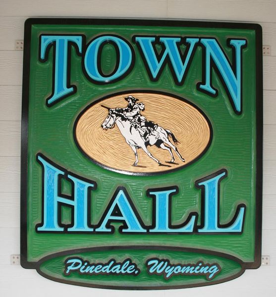Town Hall Sign. Photo by Dawn Ballou, Pinedale Online.