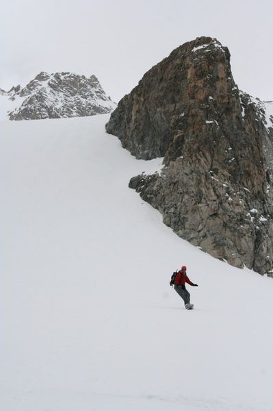 Jeramie on the glacier. Photo by Cris Weydeveld.