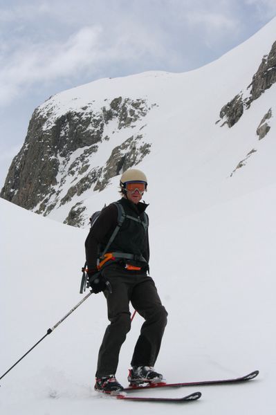Tim Weydeveld on Gannett glacier. Photo by Cris Weydeveld.