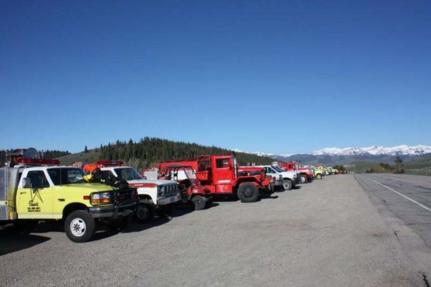 All Fire Days Vehicles. Photo by Bridger-Teton National Forest.