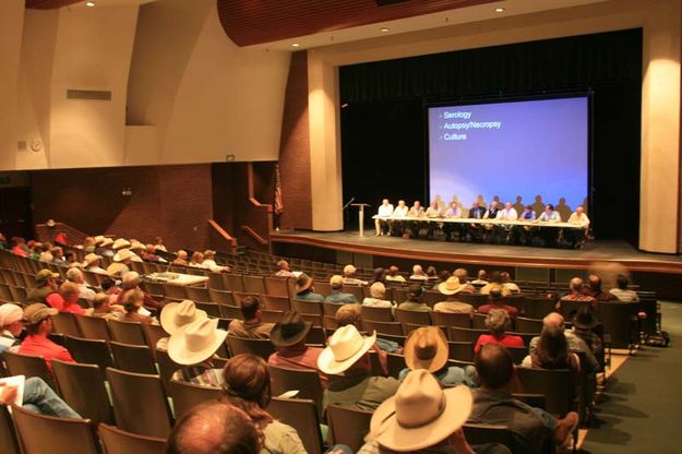 Brucellosis Meeting. Photo by Dawn Ballou, Pinedale Online.