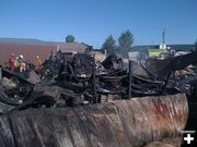 Going through debris. Photo by Greg Remark.