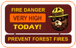 Fire Danger VERY HIGH. Photo by US Forest Service.