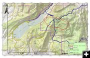 New Fork Lakes Fire Map. Photo by US Forest Service.