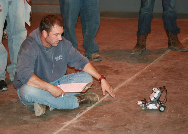Matthew Shafer's robot. Photo by Dawn Ballou, Pinedale Online.