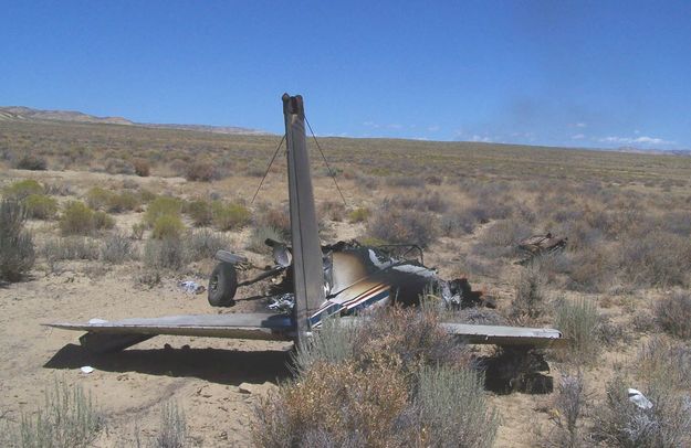 Downed plane. Photo by Sweetwater County Sheriff's Office.