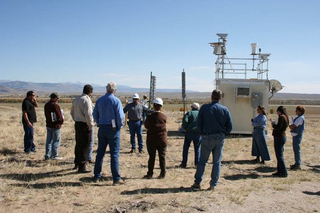 Air Quality Monitoring. Photo by Dawn Ballou, Pinedale Online.