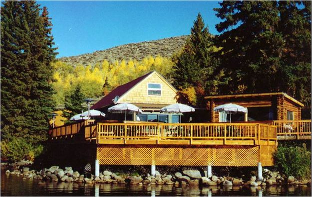 Restaurant on the lakeshore. Photo by Half Moon Lake Resort.