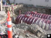 Tanks in place. Photo by Bob Rule, KPIN 101.1 FM.