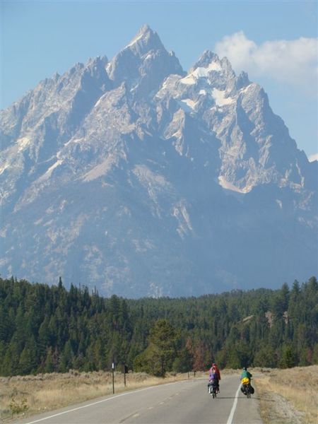 Dwarfed by the Tetons. Photo by Vogel Family.