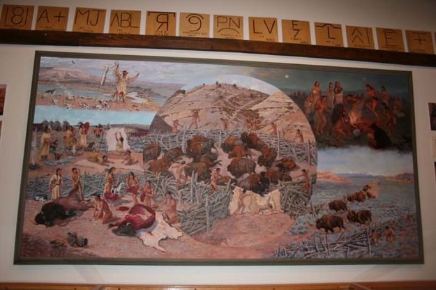 Wardell Buffalo Trap Mural. Photo by Dawn Ballou, Pinedale Online.