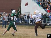 Zack Barta Touchdown. Photo by Clint Gilchrist, Pinedale Online.