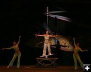 Swaying Board Balancing. Photo by Pam McCulloch, Pinedale Online.