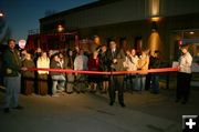 Cutting the Ribbon. Photo by DAwn Ballou, Pinedale Online.