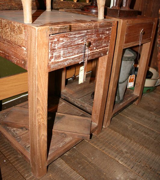 Teak End Tables. Photo by Dawn Ballou, Pinedale Online.