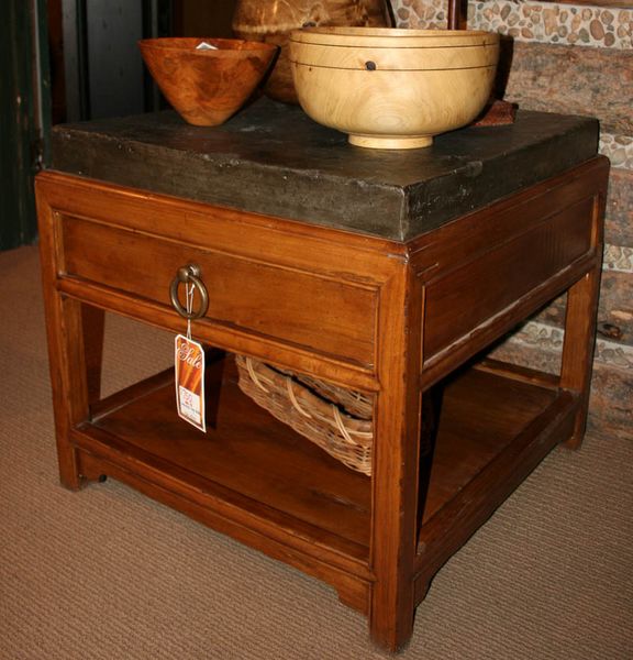 Cement Top Table. Photo by Dawn Ballou, Pinedale Online.