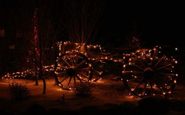 Wagon Lights. Photo by Dawn Ballou, Pinedale Online.