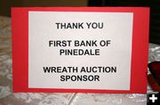 Thank You First Bank. Photo by Dawn Ballou, Pinedale Online.