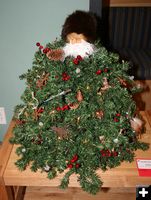 Office Outlet wreath. Photo by Dawn Ballou, Pinedale Online.