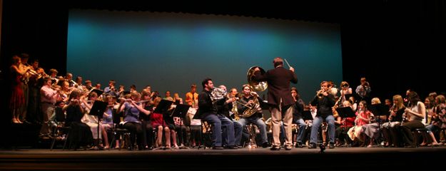 Pinedale Middle School Band. Photo by Pam McCulloch, Pinedale Online.