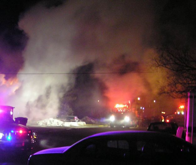 Smoke and flames. Photo by Bob Rule, KPIN 101.1 FM.