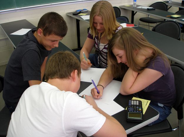 Pinedale Math Students. Photo by University of Wyoming.
