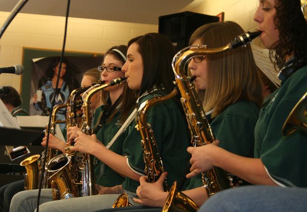 Saxophones. Photo by Pam McCulloch, Pinedale Online.