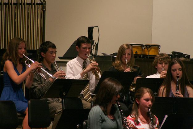 7th & 8th Grade Band. Photo by Pam McCulloch, Pinedale Online.