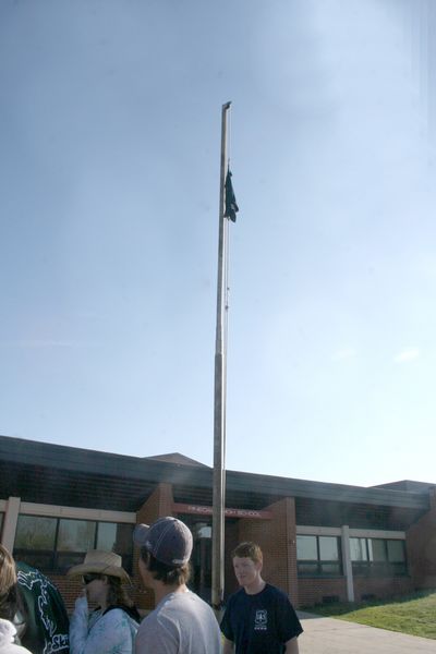Flag Pole. Photo by Pam McCulloch, Pinedale Online.