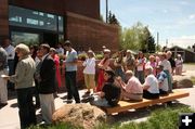 Library Gathering. Photo by Dawn Ballou, Pinedale Online.