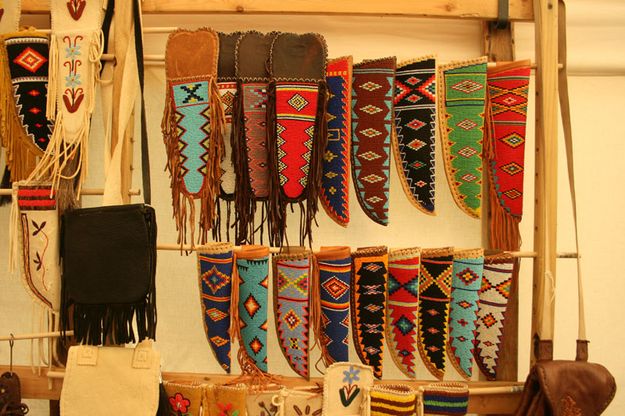 Leather Knife Sheaths. Photo by Dawn Ballou, Pinedale Online.