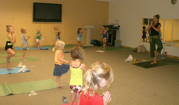 Yoga Class. Photo by Pam McCulloch, Pinedale Online.