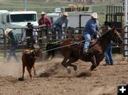 Team Roping. Photo by Clint Gilchrist, Pinedale Online.