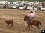 Calf Roping. Photo by Dawn Ballou, Pinedale Online.